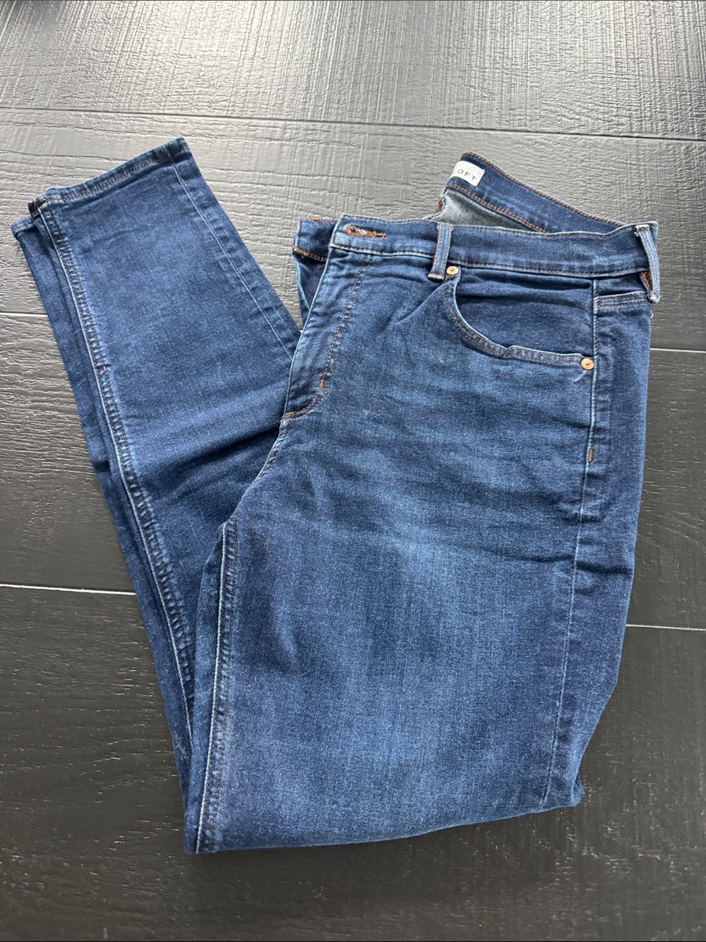 LOFT Women's Dark Blue Skinny Jeans